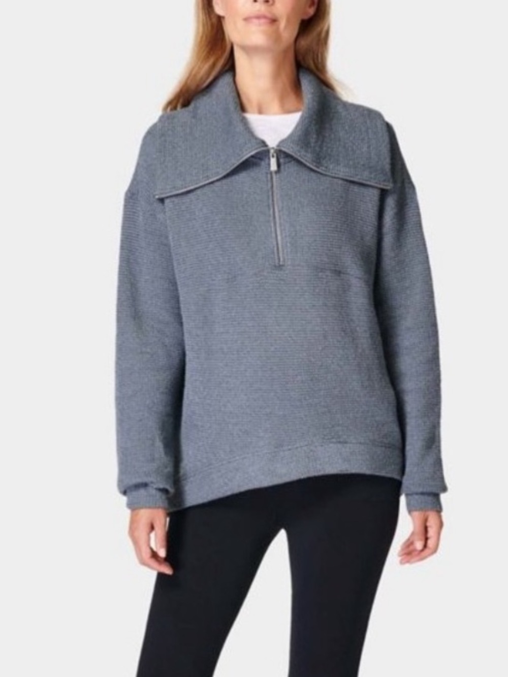 Sweaty Betty Restful Boucle Half Zip Sweatshirt 6